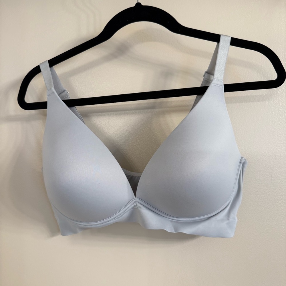 SOMA Enbliss Luxe Plunge Bralette, Light Gray, Size XL, EUC